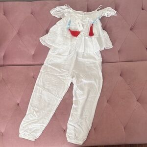 Stella Cove White Top with Red Tassels